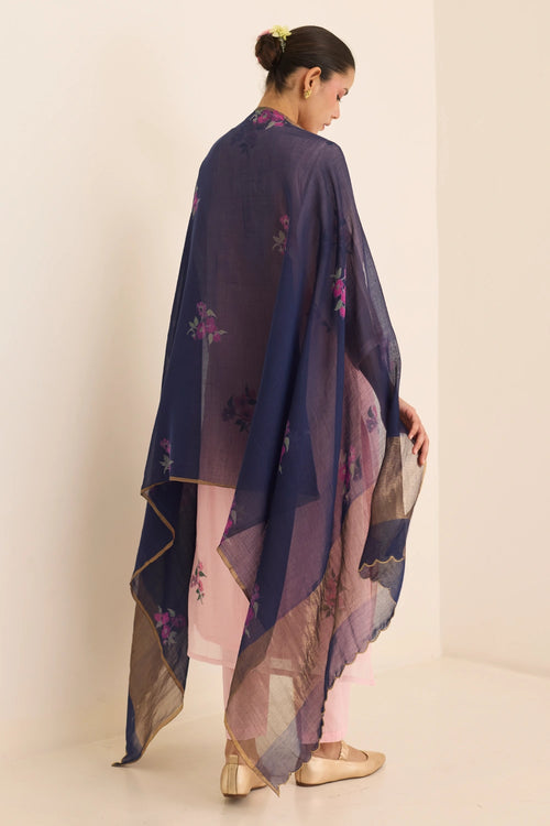 Rene Claret Chanderi Embroidered Kurta Set