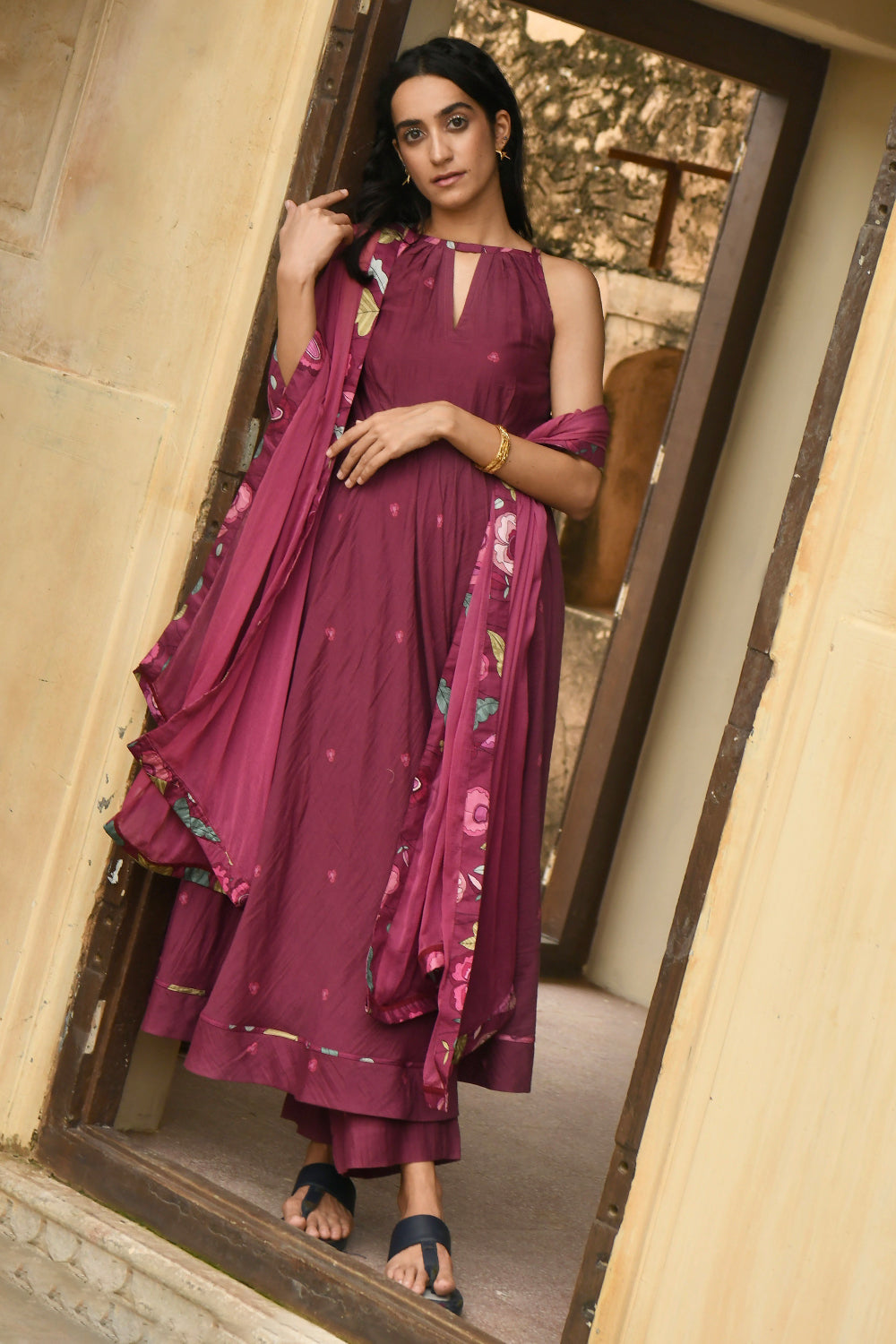 Hibiscus Bloom Kurta Set