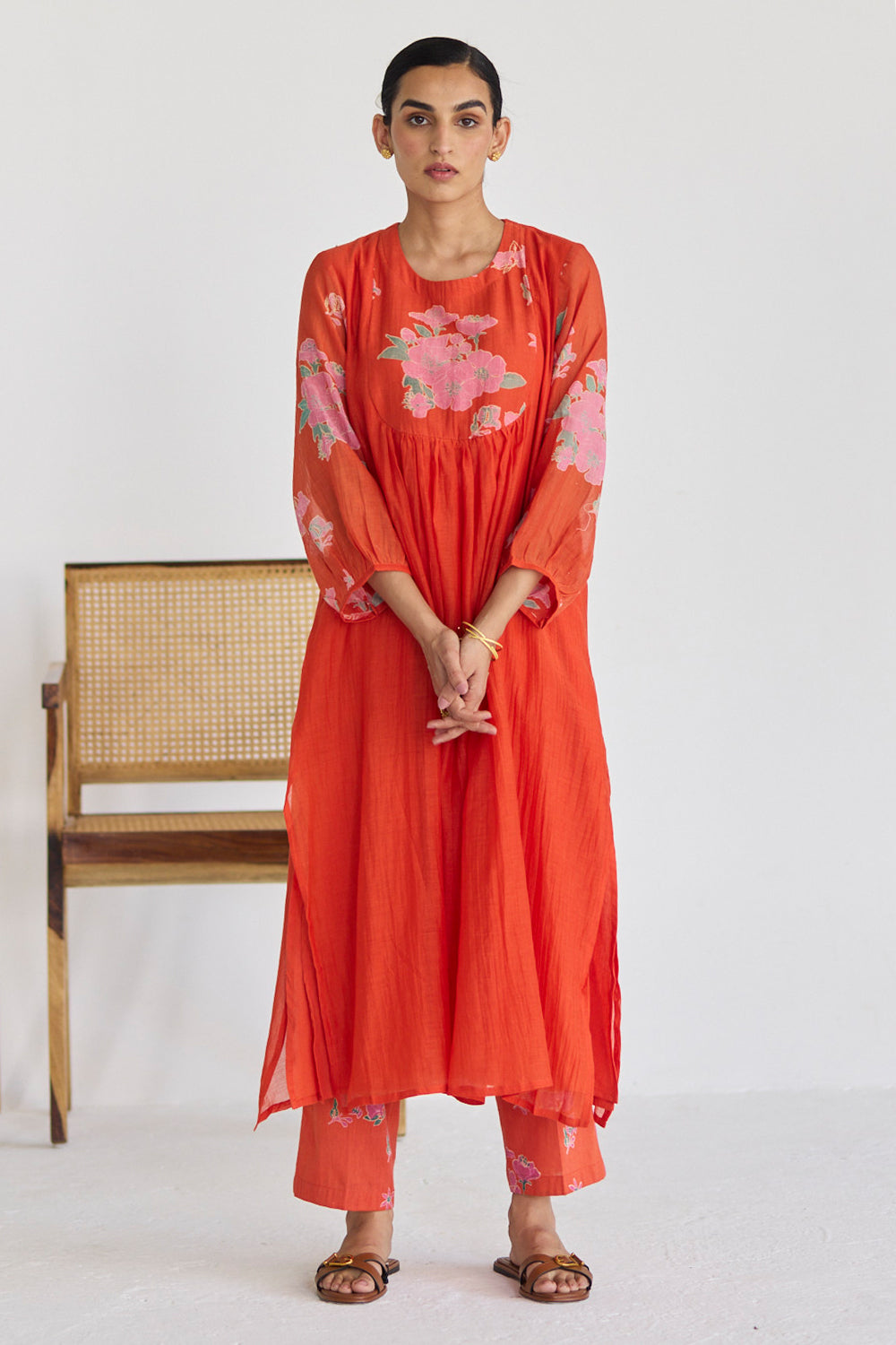 Orange Kurta Set