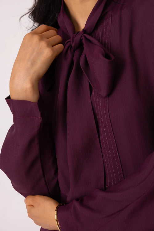 Celie Wine Tie Top