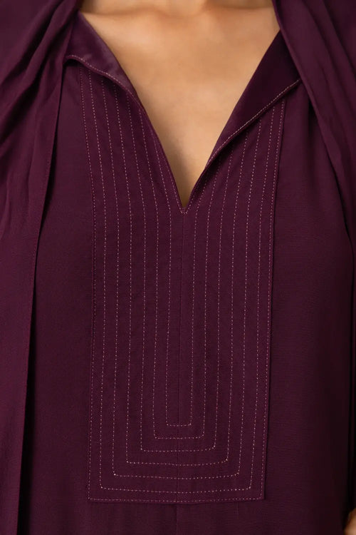 Celie Wine Tie Top