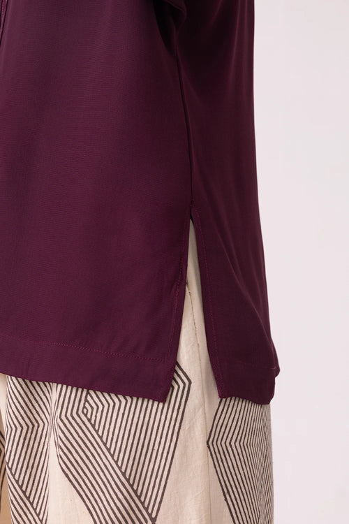 Celie Wine Tie Top