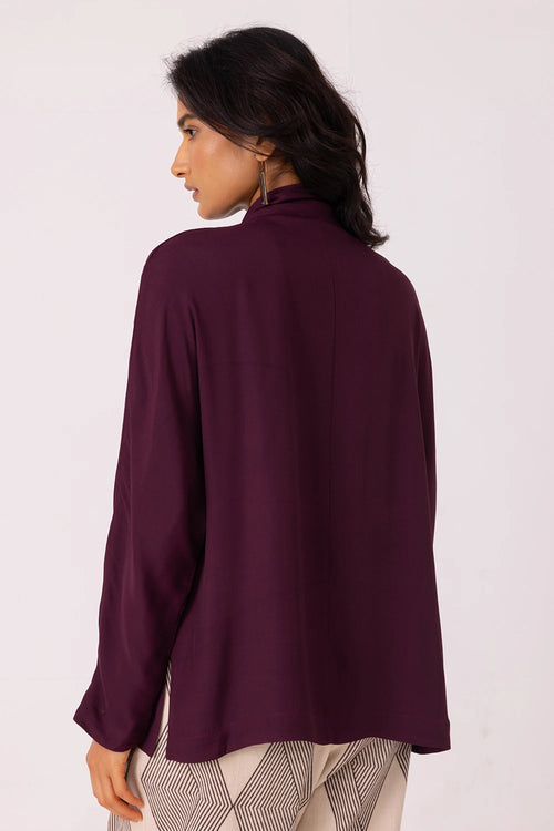 Celie Wine Tie Top