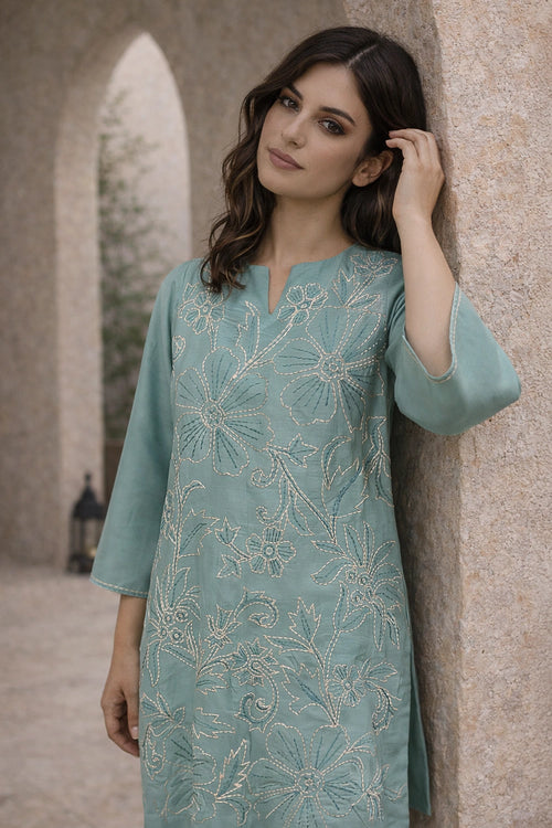 Safa Blue Kurta Set