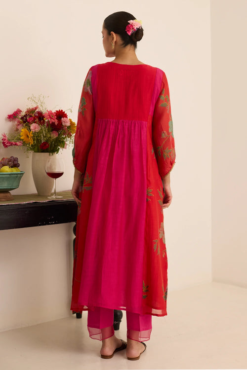 Whispers of Scarlet Kurta Set