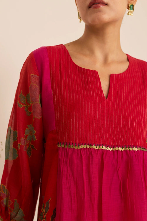 Whispers of Scarlet Kurta Set