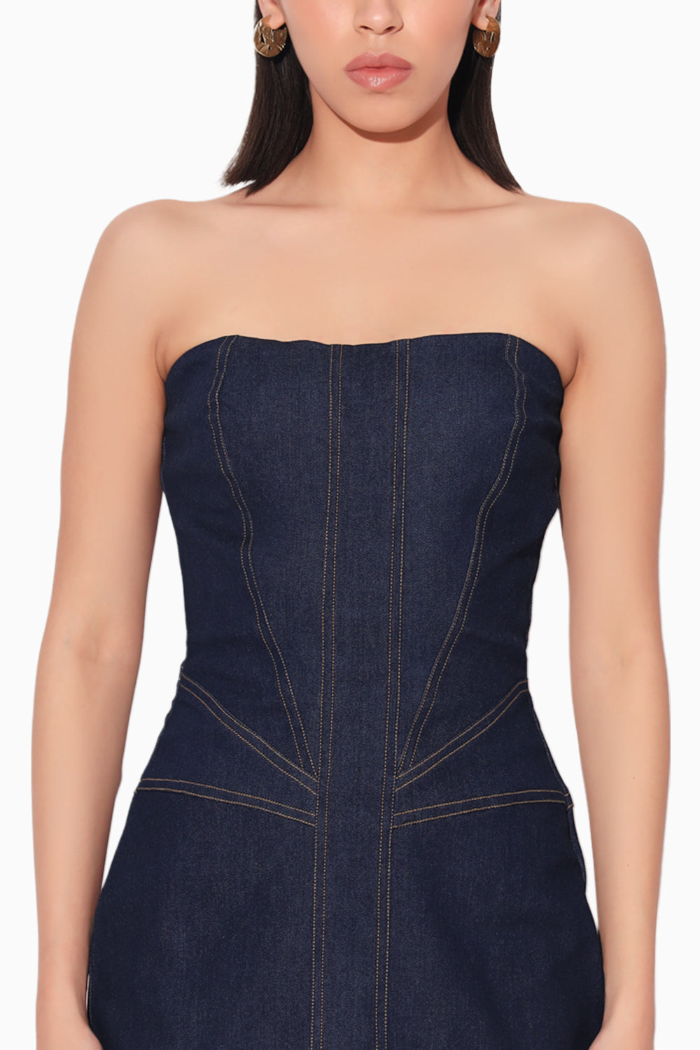 Aldrin Denim Corset Dress