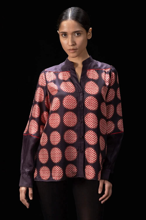 Orbit Red and Wine Shirt
