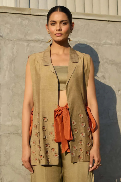 Golden Ava Wrap- Around Co-ord Set