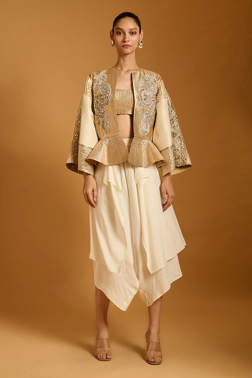 Trifecta Ivory Flap Dhoti