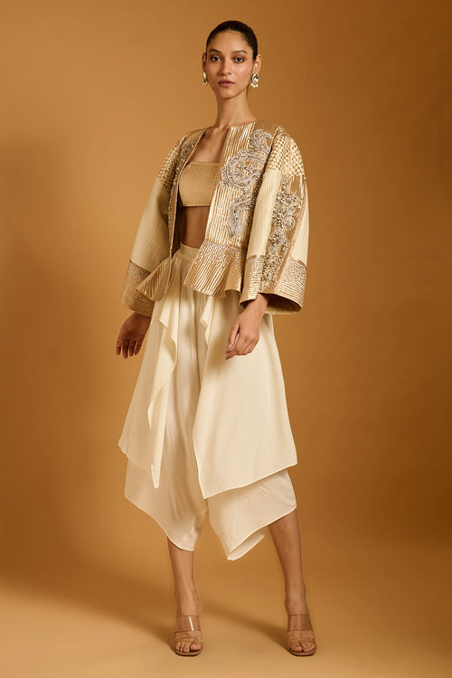 Trifecta Ivory Flap Dhoti