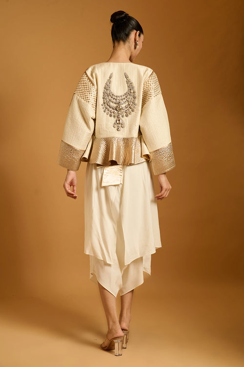 Trifecta Ivory Flap Dhoti