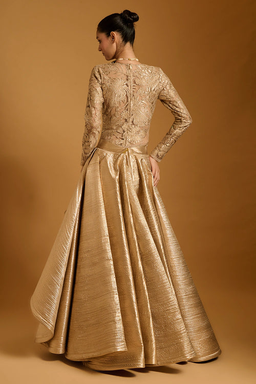 Trifecta Gold Quilted Skirt