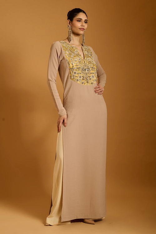 Trifecta Clay Crystal Bib Kaftan