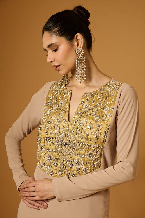Trifecta Clay Crystal Bib Kaftan