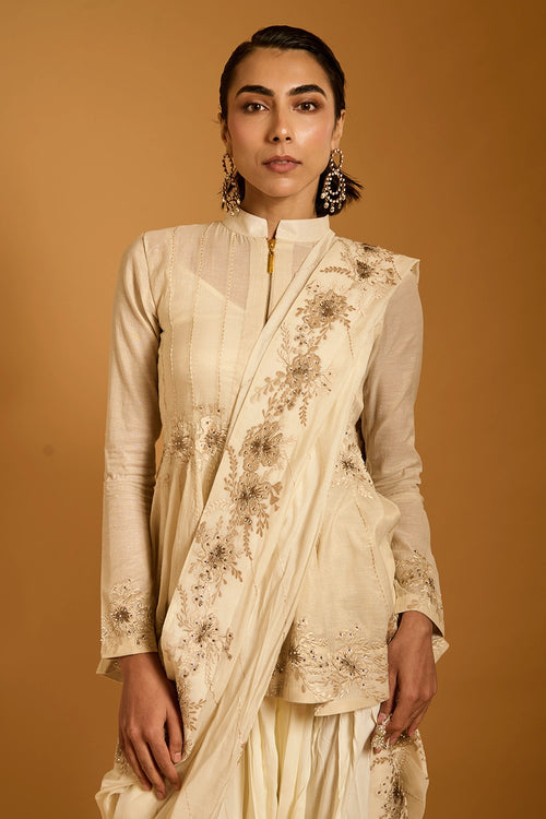 Trifecta Ivory Short Anarkali