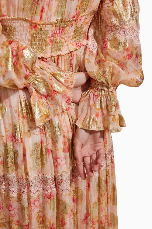 Coral Elegance Long Dress