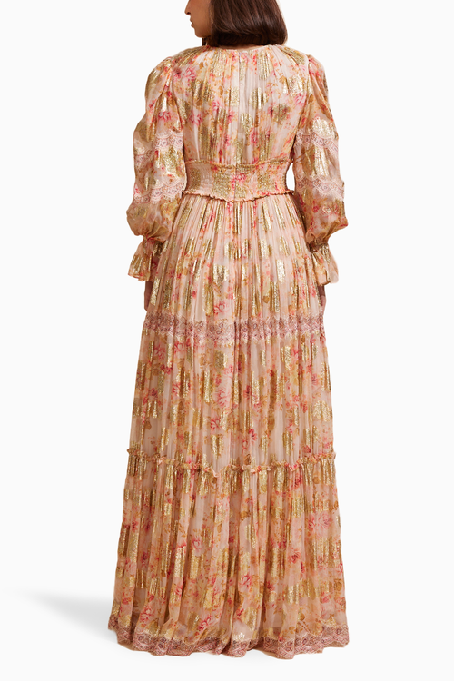 Coral Elegance Long Dress