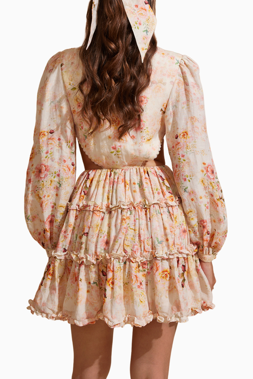 Whimsical Waves Printed Short Dress