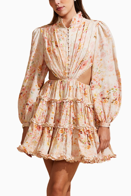 Whimsical Waves Printed Short Dress