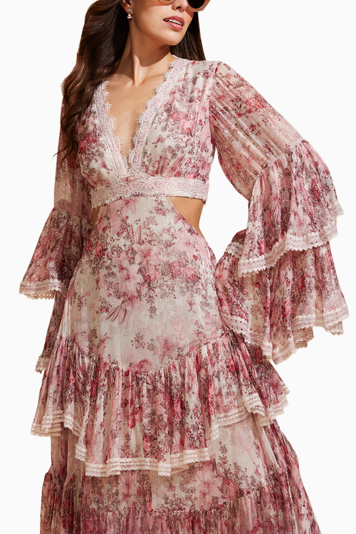Blush Harmony Lurex Layer Dress