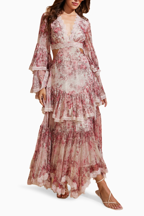 Blush Harmony Lurex Layer Dress