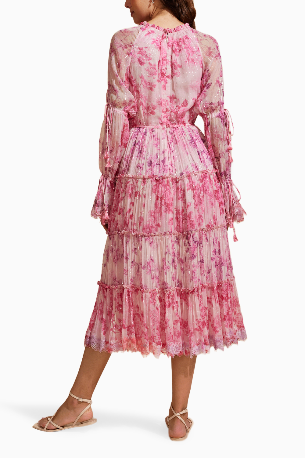 Taffy Blush Printed Midi Dress