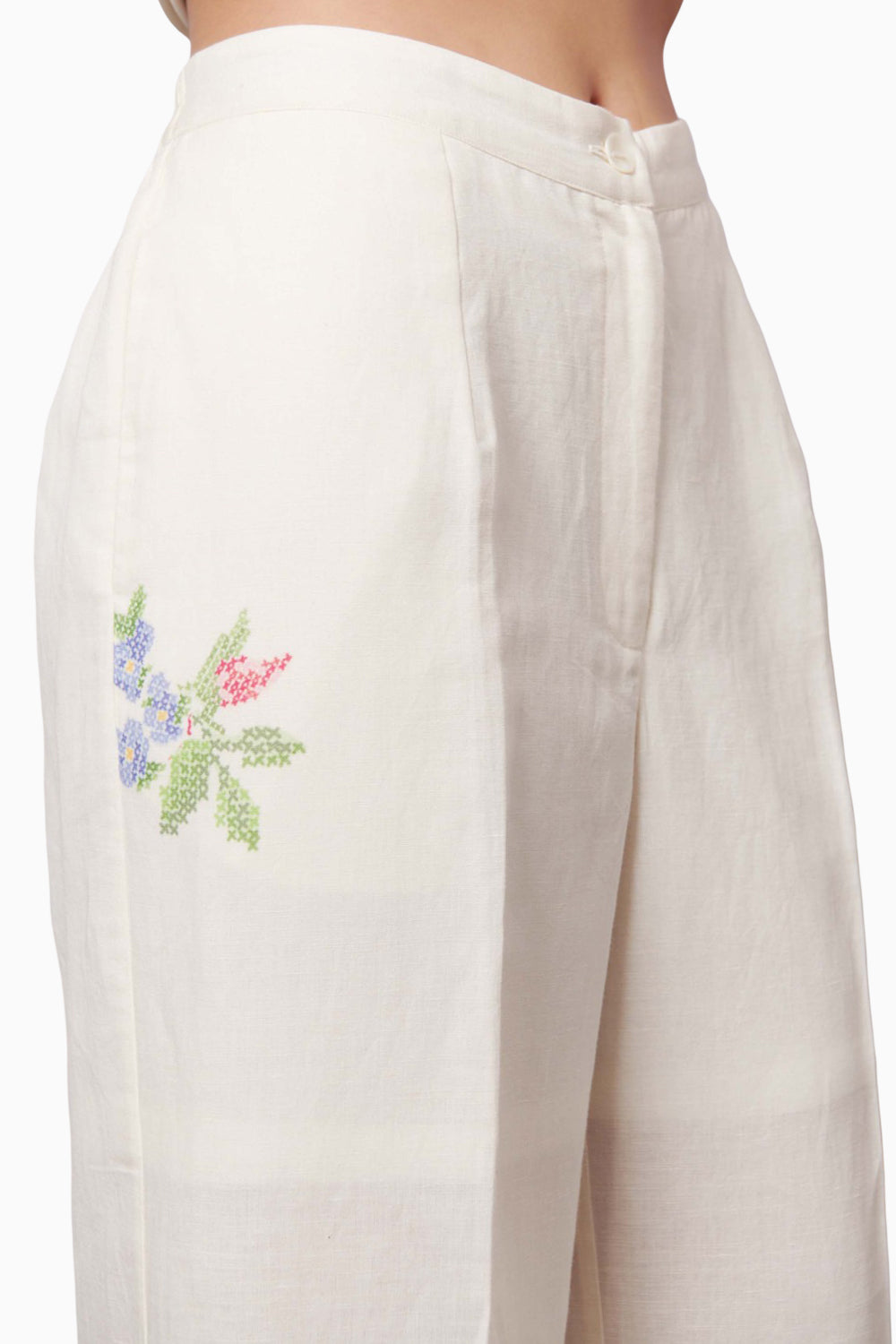 Summer Rose Linen Trousers