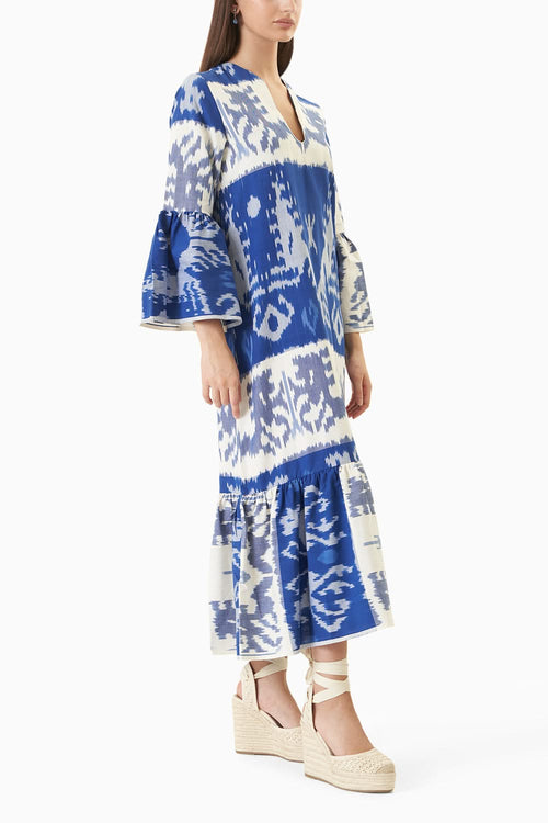 Blue-White Monkey Viento Dress