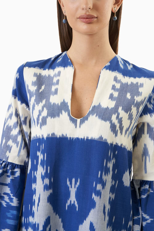 Blue-White Monkey Viento Dress