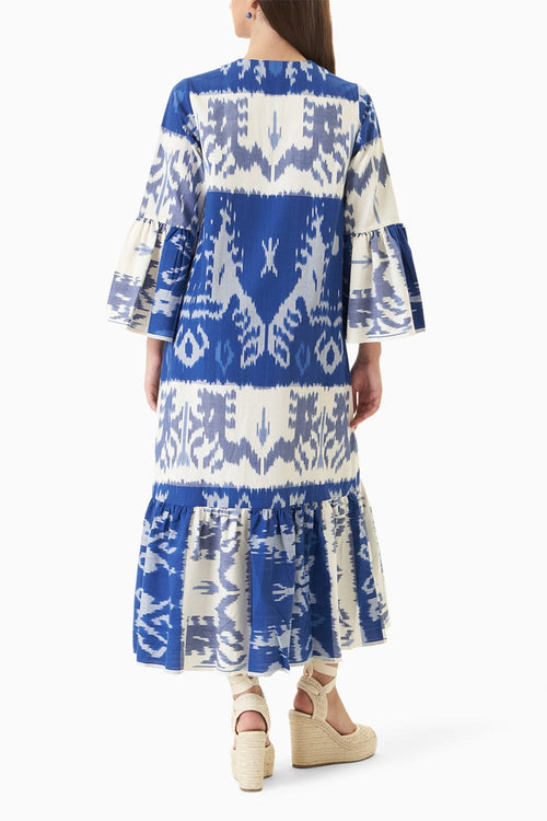 Blue-White Monkey Viento Dress