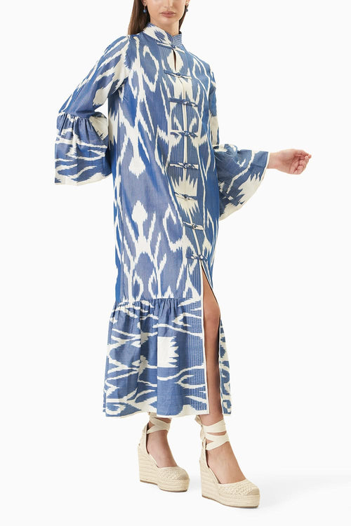 Blue-White Jodhpur Dragon Dress