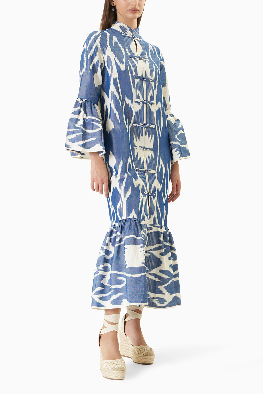 Blue-White Jodhpur Dragon Dress