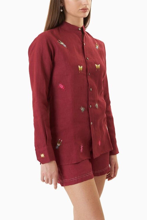 Burgundy Bugs Shirt