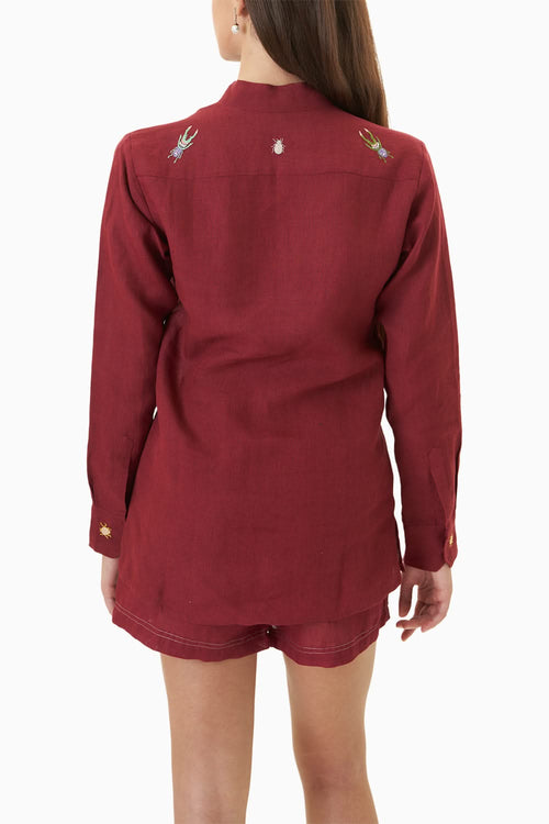 Burgundy Bugs Shirt