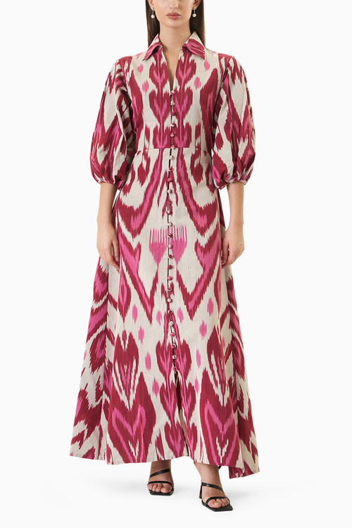 Burgundy Jodhpur Dress