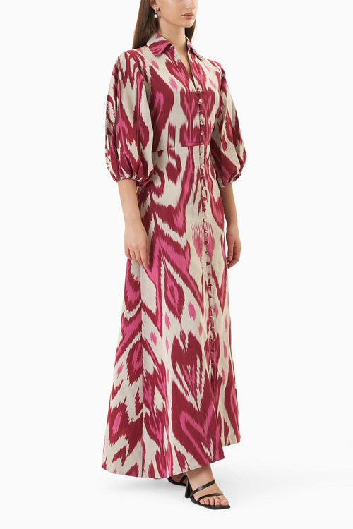 Burgundy Jodhpur Dress