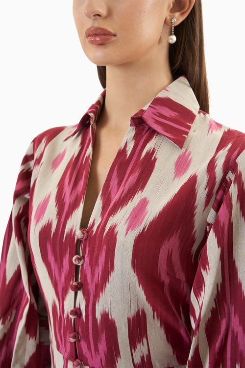 Burgundy Jodhpur Dress