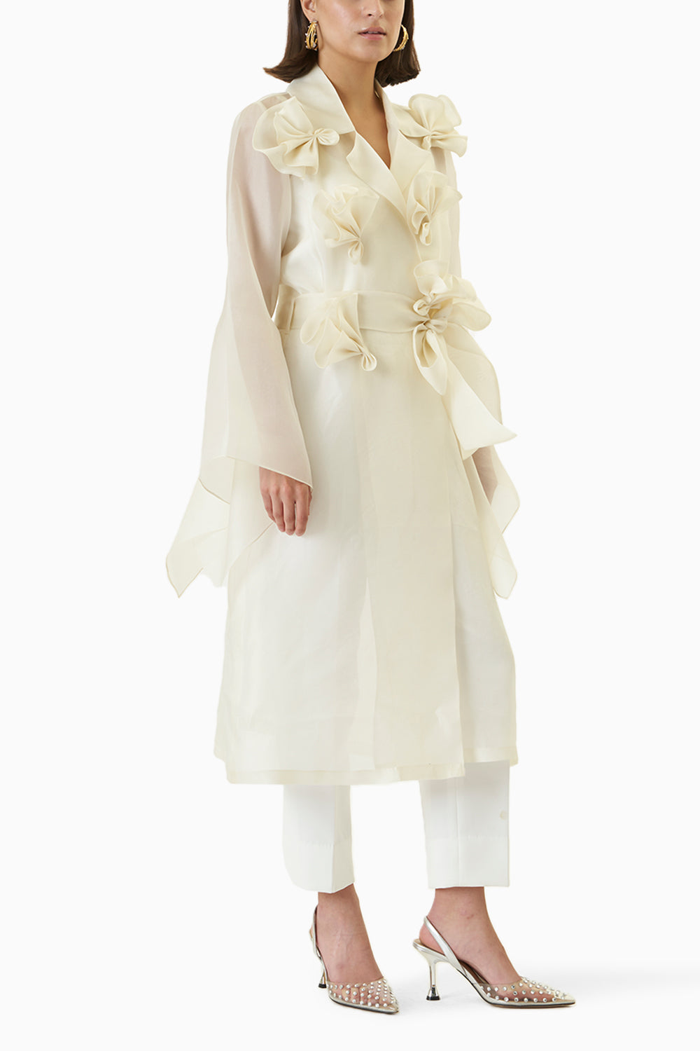 Ivory Bianca Trench with Pants