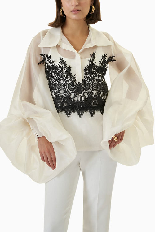 Black Lace Ivory Luna Top