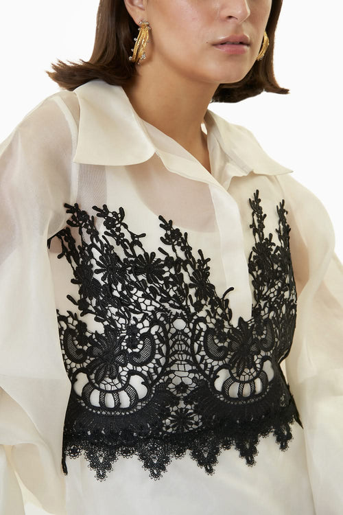Black Lace Ivory Luna Top