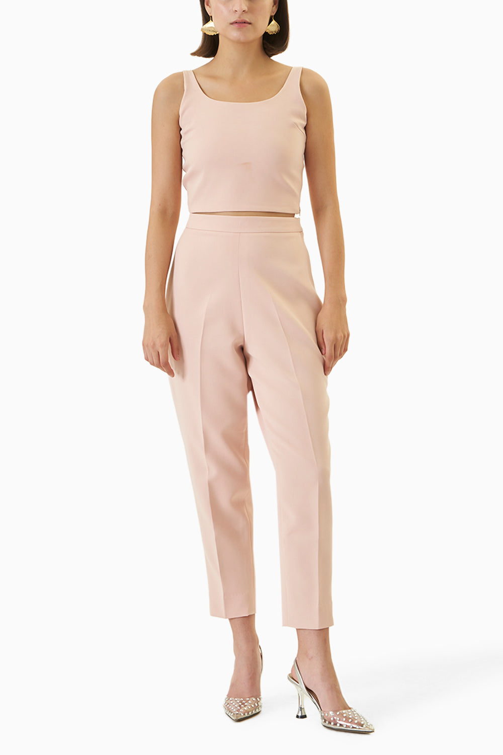 Dusty Pink Bow Top with Pants Set