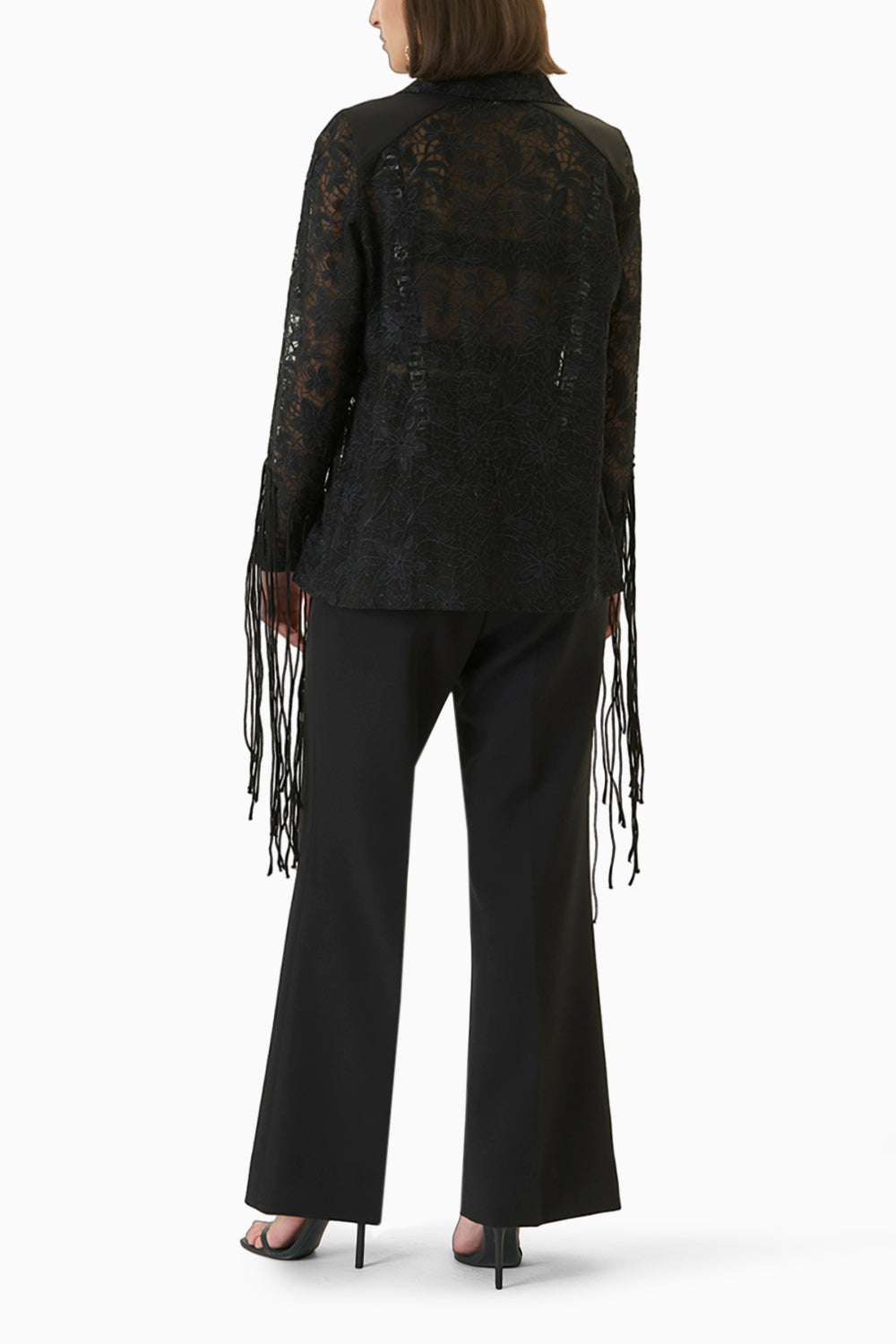 Black Lace Cairo Blazer with Pants Set
