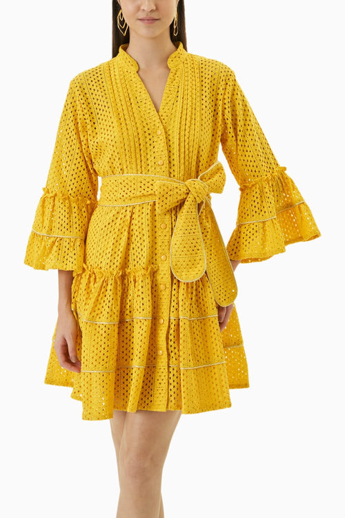 Kisa Yellow Mini Dress