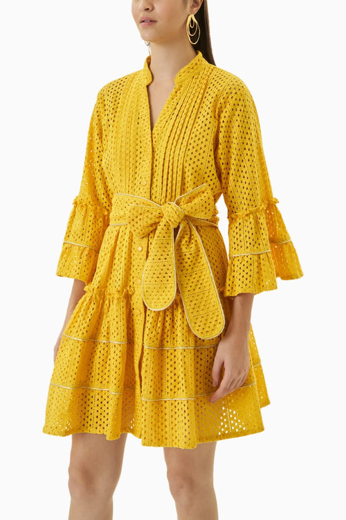 Kisa Yellow Mini Dress