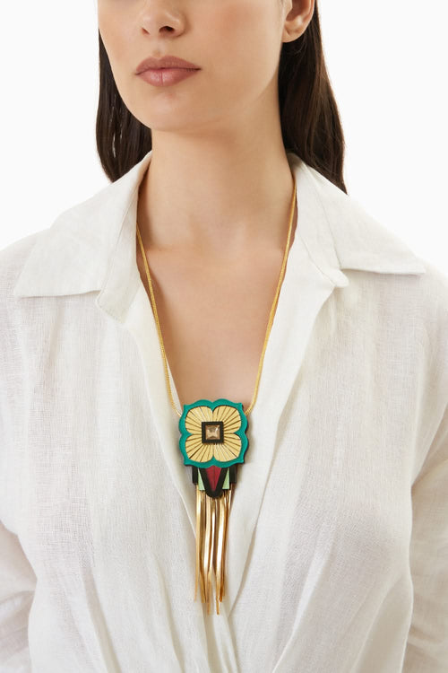 The Mirror Sea Green Brookcress Necklace