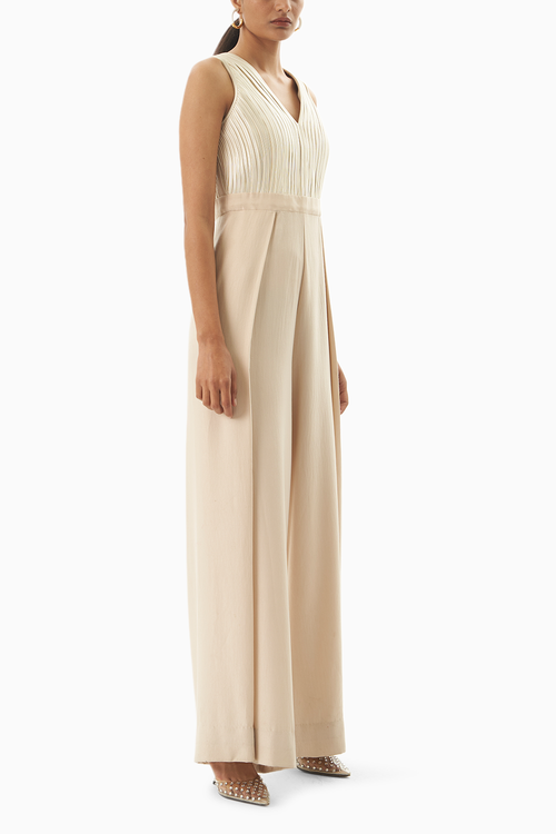 Ivory Chord Jumpsuit