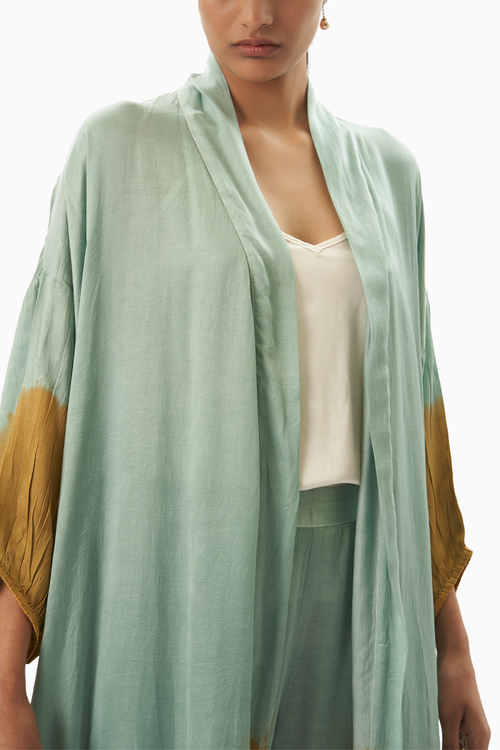 Tye Dye Gold Silver Kimono and Pants Set
