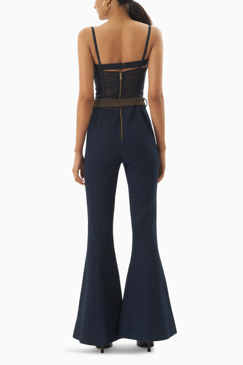Denim Corset Jumpsuit