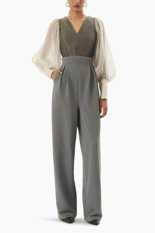 Grey Chord Jumpsuit